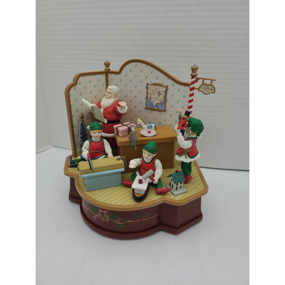 Animated Musical Santa's Workshop Matrix Industries Wish You A Merry Christmas